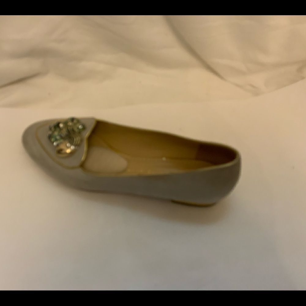 Charlotte Olympia Aquarius Flats Light Blue 38 suede Crystal embellished